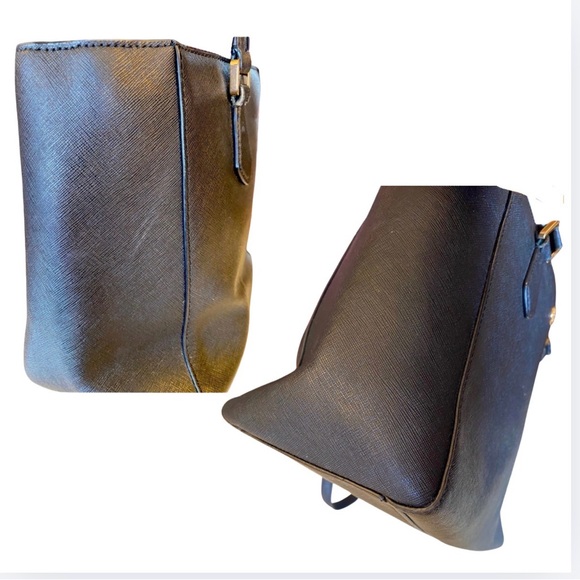 TORCH BURCH Small Robinson Black Saffiano Leather Tote Bag, GUC - Picture 5 of 15